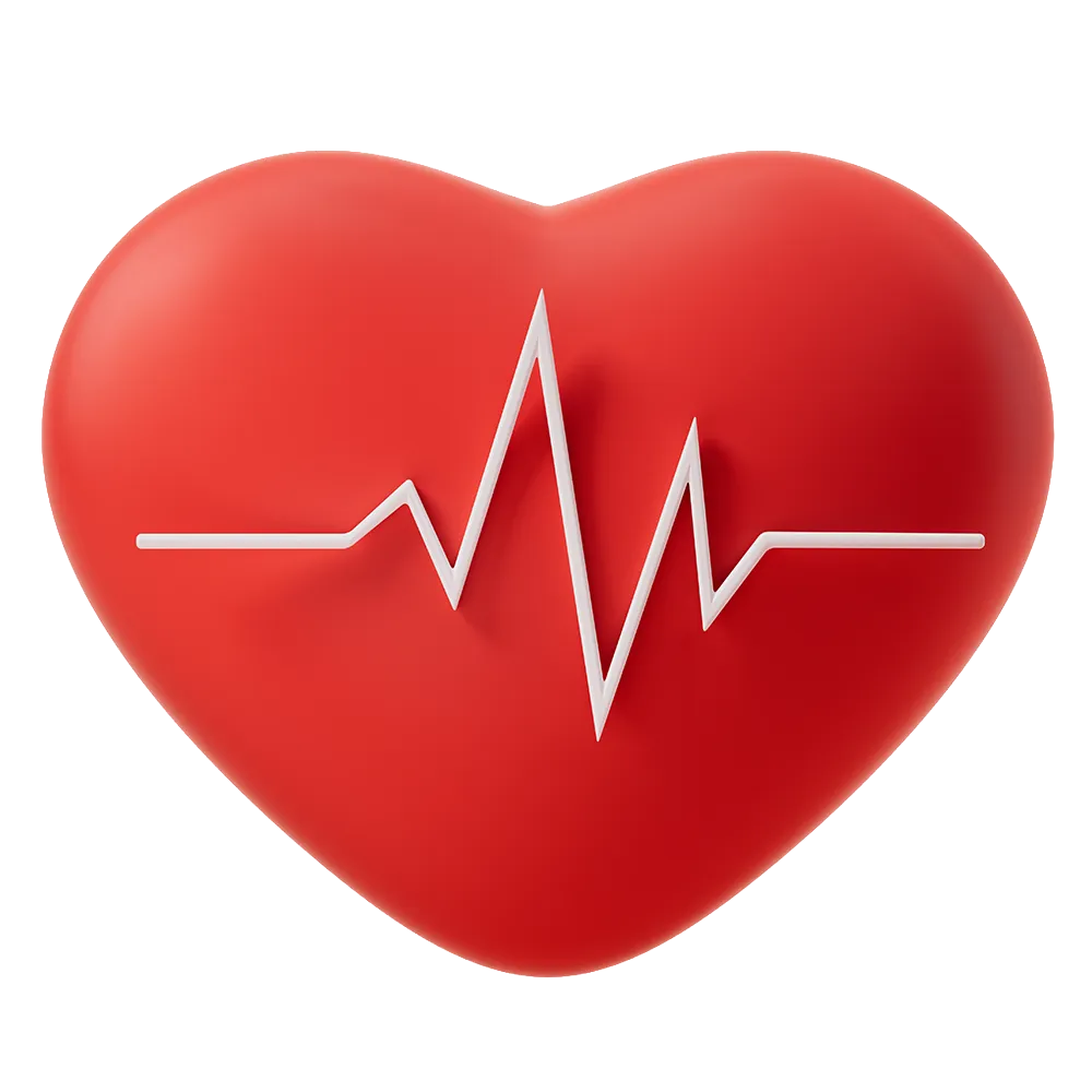 Heart with heartbeat